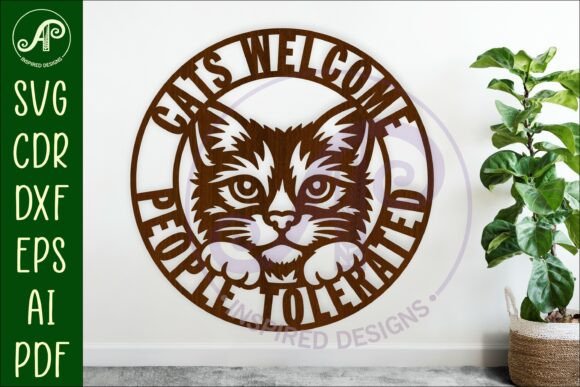 Cat Welcome Sign Cats Welcome People: A Whisker-Twitching Addition to Your Home
