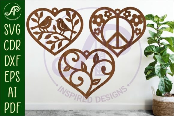Crafting Connection: The Modern Appeal of the Hanging Hearts Wall Sign Laser Cut D2