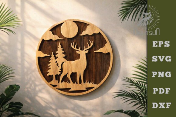 Deer Round Laser Cut Wall Decor SVG: A Creative Solution for Modern Home Design