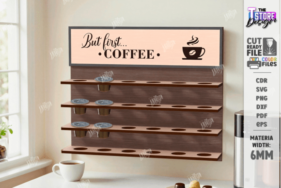 Elevate Your Coffee Station with a Precision Laser Cut Wall Holder