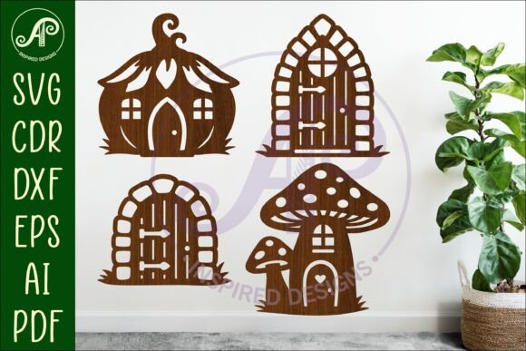 Evaluating Fairy House and Doors Silhouettes Laser Files for DIY Decor