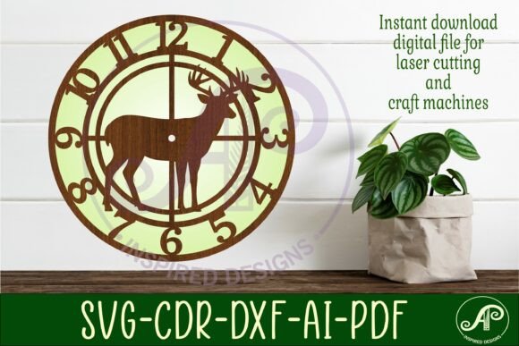 Evaluating the Whitetail Buck Deer Hunting Clock Wall Design for Laser Cutting