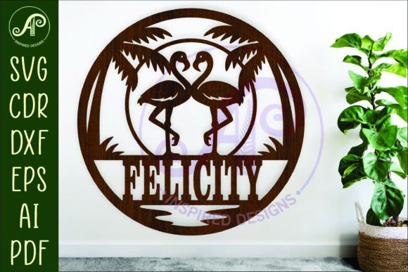 Flamingo Name Sign SVG Tropical Beach: A Beautiful Addition to Any Space