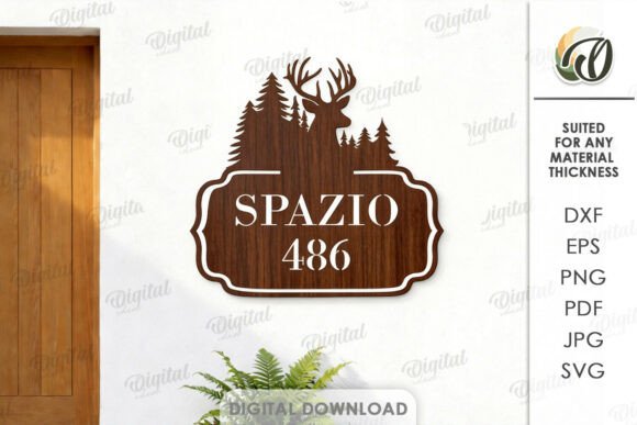 House Number Plaque Laser Cut. Nature: A Creative Solution for Modern Living