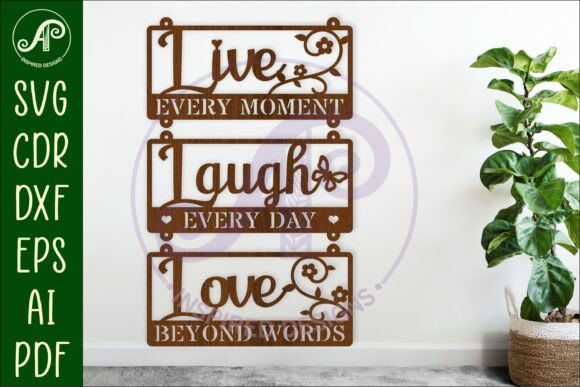 Mastering Your Home Decor Projects with the Live, Laugh, Love Words Wall Sign SVG