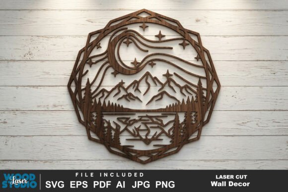Night Moon Wall Art Laser Cut SVG: A Creative Revolution in Home Decor