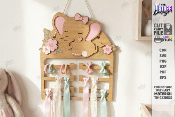 Organize Hair Bows with a Custom Laser Cut Holder