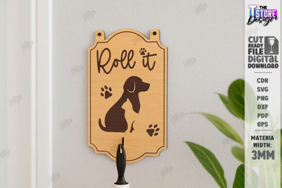 Pet Hair Roller Holder Laser Cut CNC Design