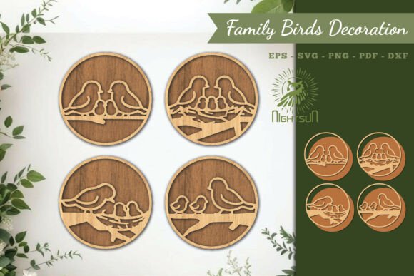 Strategic Applications of Family Birds Lasercut Decoration SVG for Brand and Home