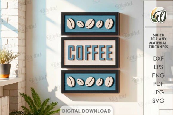 Strategic Branding with a 3D Coffee Sign Laser Cut Design