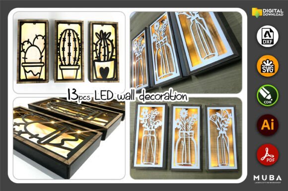 Transforming Spaces with 3D Led Wall Decor SVG and Wall Night Light Designs