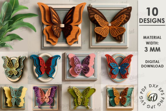 Unlocking Creativity with the 3D Butterfly Wall Decors Bundle Laser