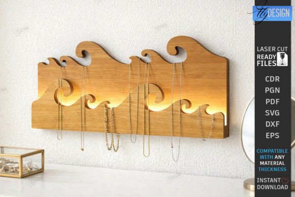Wall Jewelry Organizer Laser Cut Boho
